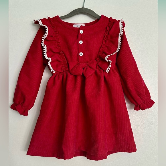 Corduroy Dress 2-3Y Red 2T 3T NWT - Picture 1 of 3